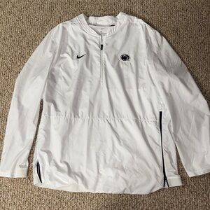 Nike White Men's Penn State 1/4 zip wind breaker